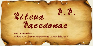 Mileva Macedonac vizit kartica